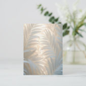 Soft gold of white tropics, pastel palm leaves briefkaart (Staand voorkant)