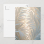 Soft gold of white tropics, pastel palm leaves briefkaart (Voorkant / Achterkant)