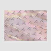 Soft Gold Peach Marble Tissuepapier (Voorkant)
