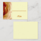 Soft Gold Roos Place Card - Jubileum Party Plaatskaartje (Voorkant / Achterkant)