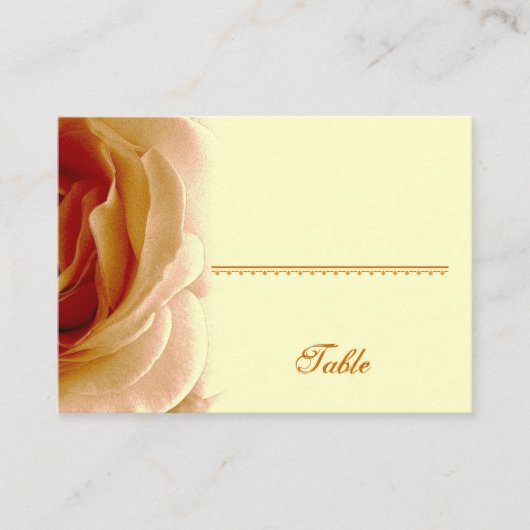 Soft Gold Roos Place Card - Jubileum Party Plaatskaartje (Voorkant)