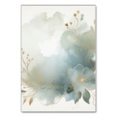 Soft Golden Dusty Blue Romance Wedding Kaart (Achterkant)