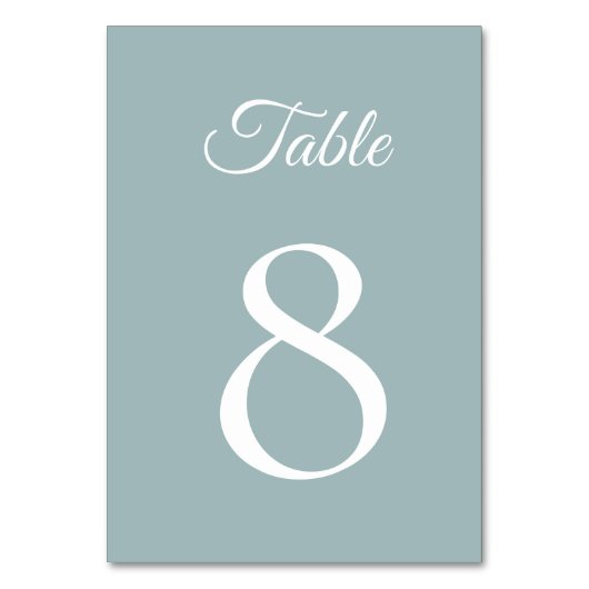 Soft Golden Dusty Blue Romance Wedding Kaart (Voorkant)