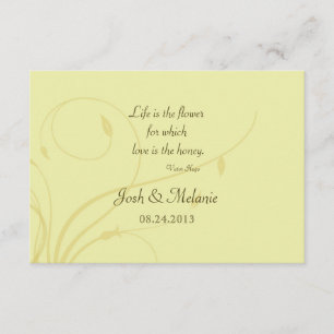 Soft Golden Flourish RSVP Kaartje