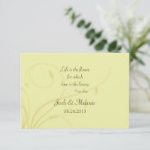 Soft Golden Flourish RSVP Kaartje (Staand voorkant)
