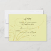 Soft Golden Flourish RSVP Kaartje (Achterkant)