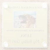 Soft Golden Osteosarcoma Pet Keepsake Glazen Onderzetter (Achterkant)