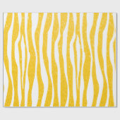 Soft Golden Yellow Glitter Zebra Animal Print Cadeaupapier (Vlak)