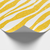 Soft Golden Yellow Glitter Zebra Animal Print Cadeaupapier (Hoek)