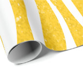 Soft Golden Yellow Glitter Zebra Animal Print Cadeaupapier (Rol Hoek)