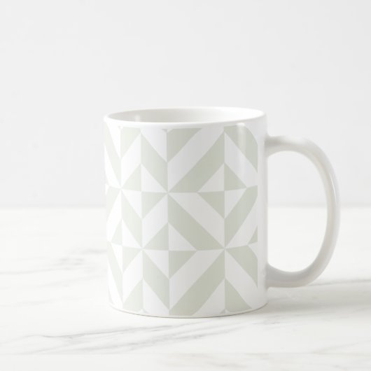 Soft Gray Geometric Art Deco Koffiemok (Rechts)