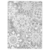 Soft Gray Mandala Pattern Klembord (Achterkant)