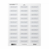 Soft Gray Minimalist Elegant Return Stickers (Full Sheet)