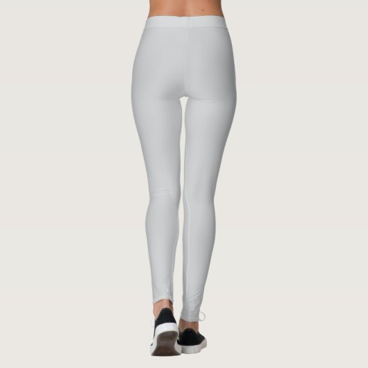 Soft Gray Personalized Custom Text Vertical Leggings (Achterkant)