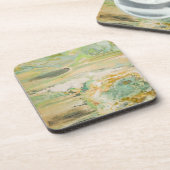 Soft Green Abstract Fine Art Bier Onderzetter (Linkerzijde)