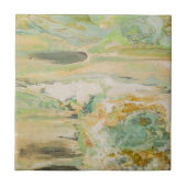 Soft Green Abstract Fine Art Tegeltje (Voorkant)