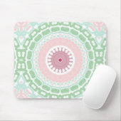 Soft Green and Blush Mandala Pattern Muismat (Met muis)