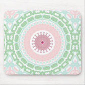 Soft Green and Blush Mandala Pattern Muismat (Voorkant)