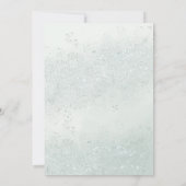 Soft Green & Blush Sweet 16 Invitation White Roses Kaart (Achterkant)