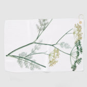 Soft Green Botanical IV Golfhanddoek (Horizontaal)