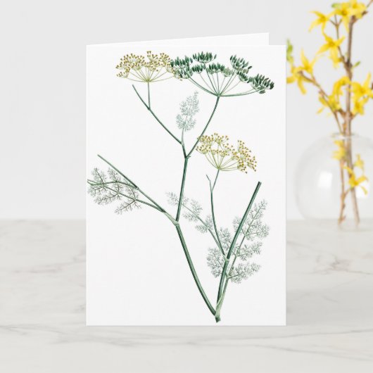 Soft Green Botanical IV Kaart (Gele Bloem)