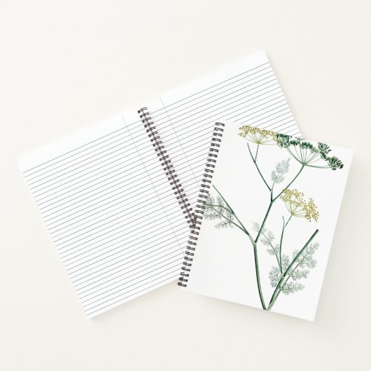Soft Green Botanical IV Notitieboek (Binnen)