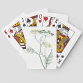 Soft Green Botanical IV Pokerkaarten (Achterkant)