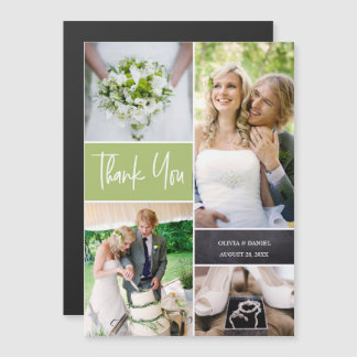 Soft Green Custom Weddenschap Photo Collage