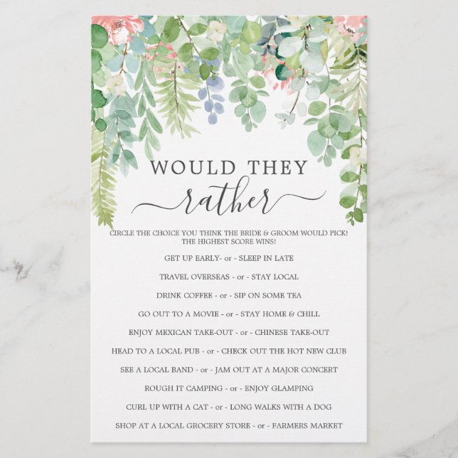 Soft Green Double Sided Vrijgezellenfeest Games (Voorkant)