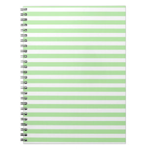 Soft Green en White Stripes-laptop Notitieboek