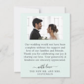 Soft Green Eucalyptus Watercolor Rustic Wedding Bedankkaart (Achterkant)