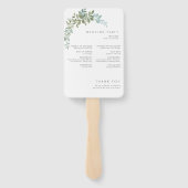 Soft Green Eucalyptus Watercolor Rustic Wedding Handwaaier (Achterkant)