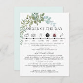 Soft Green Eucalyptus Watercolor Rustic Wedding Informatiekaartje (Voorkant / Achterkant)