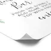 Soft Green Eucalyptus Watercolor Rustic Wedding Poster (Hoek)