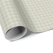 Soft Green Gingham Classic Plaid Lente Zomer Cadeaupapier (Rol Hoek)