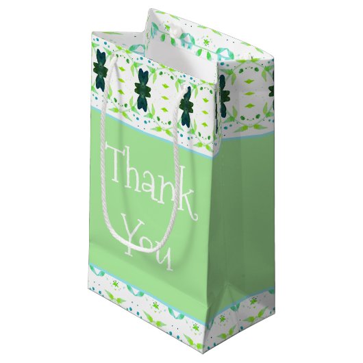 Soft Green Klein Cadeauzakje (Voorkant Gekanteld)