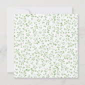 Soft Green Leaf Baptism Invitation Kaart (Achterkant)