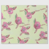 Soft Green met Bourgogne Cadeaupapier (Vlak)