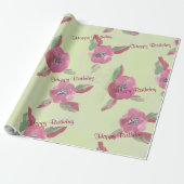 Soft Green met Bourgogne Cadeaupapier (Uitgerold)