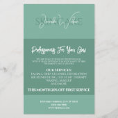 Soft green mint tone skincare flyer (Voorkant)
