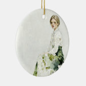 Soft Green Portrait Ornament (Rechts)