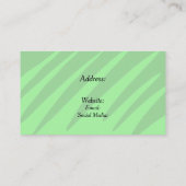 Soft green shades design visitekaartjes (Achterkant)