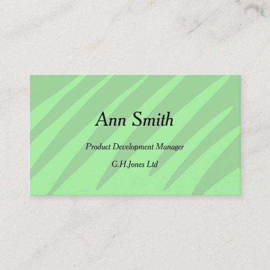 Soft green shades design visitekaartjes (Voorkant)