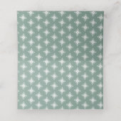 Soft Green Snowflakes Pattern Weddenschap Plaatskaartje (Binnenkant ongevouwen)