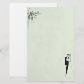 Soft Green Wedding Briefpapier (Voorkant / Achterkant)