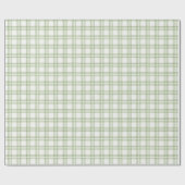Soft Green White English country check Play Gift Cadeaupapier (Vlak)