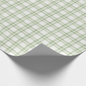 Soft Green White English country check Play Gift Cadeaupapier (Hoek)