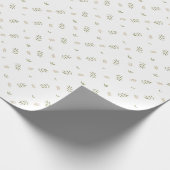 Soft Green White Tan Petite Playful Botanical Gift Cadeaupapier (Hoek)