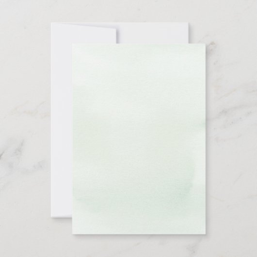 Soft Greenery Baby shower Invitation Kaart (Achterkant)