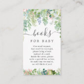 Soft Greenery Book Request Baby shower Card Informatiekaartje (Voorkant)